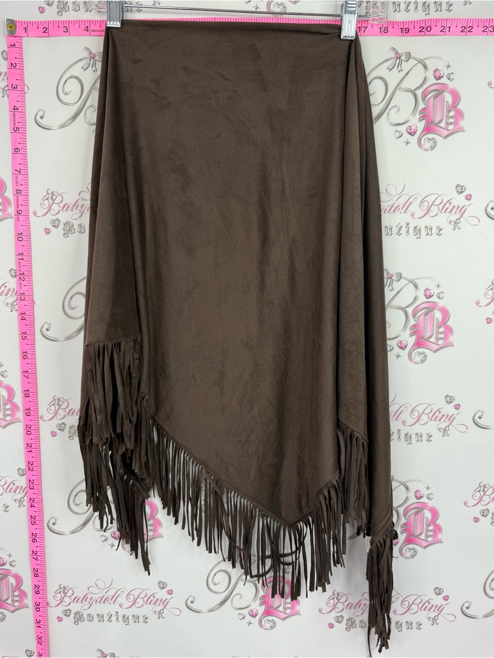 GANZ scarf shawl wrap soft Brown Fringe Shawl Wrap